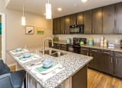 Thumbnail 5 of 44 - Coralina Apartments | Cape Coral, FL | Sleek Modern Kitchen with Granite Countertops