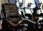 Thumbnail 67 of 75 - close-up look at exercise bike control panel at The Apex at CityPlace, Overland Park, KS, 66210