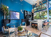 Thumbnail 15 of 53 - Clubroom with bar and lounge area at Vida North Park, California