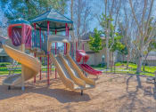 Thumbnail 9 of 22 - the playground with a slide and jungle gym