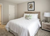 Thumbnail 2 of 50 - Bedroom with cozy bed at Townes at Village Center, Reisterstown, MD
