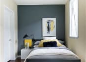 Thumbnail 7 of 33 - Bedroom with twin bed next to window at Wilshire Vermont, Los Angeles