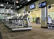 Thumbnail 20 of 50 - Luxury apartments with huge fitness center with multiple varieties of workout equipment, free weights, yoga and spin rooms at The Lanesborough Apartments in Houston