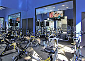 Thumbnail 14 of 50 - Luxury apartments with huge fitness center with multiple varieties of workout equipment, free weights, yoga and spin rooms at The Lanesborough Apartments in Houston