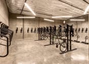 Thumbnail 6 of 36 - Bike storage room with locking bike racks