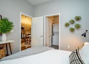 Thumbnail 15 of 47 - This is an alternate view of the master bedroom with the washer and dryer in the closet  at Grand Flats, St. Louis, 63104