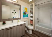 Thumbnail 7 of 44 - Model Bathroom at Topaz Apartments, Los Angeles, California