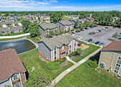Thumbnail 16 of 16 - Aerial Exterior View at Whitcomb Terrace Apartments, Merrillville, IN, 46410