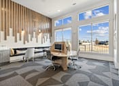 Thumbnail 9 of 14 - Business center with computer, chairs and table, Ironcrest, TX, 76180