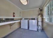 Thumbnail 15 of 15 - A laundry room with a washer and dryer.