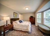 Thumbnail 19 of 29 - Spacious bedroom in Lansing Apartments with bay window