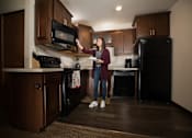Thumbnail 6 of 10 - Spacious Kitchen in East Lansing Apartments near Michigan State University | Albert Apartments