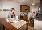 Thumbnail 9 of 20 - Spacious Kitchen in East Lansing Apartments near Michigan State University | Burnt Tree