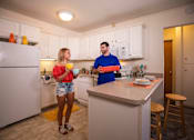 Thumbnail 3 of 7 - Spacious Kitchen in East Lansing Apartments near Michigan State University | Campus View