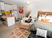 Thumbnail 1 of 6 - Spacious Living room in East Lansing Apartments near Michigan State University | Studio House