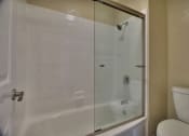 Thumbnail 13 of 38 - Glass-Enclosed Showers at 720 North Apartments, Sunnyvale, California