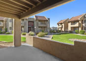 Thumbnail 22 of 24 - open backyard patio with view of courtyard