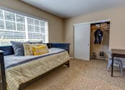 Thumbnail 19 of 31 - Bedroom with bed at Commons at Hawthorn Village Apartments, Hillsboro