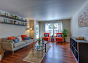 Thumbnail 8 of 27 - Modern Living Room at Commons at Dawson Creek Apartments, Oregon
