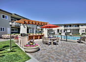 Thumbnail 3 of 14 - Sunnyvale Apartment Courtyard and Pool