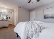 Thumbnail 11 of 13 - bathroom with linen closet and private vanity  at Country Square, Carrollton, TX