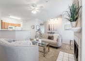 Thumbnail 2 of 15 - Living Area With Kitchen  at The Remington, Lewisville, TX, 75067