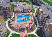 Thumbnail 23 of 78 - an aerial view of a resort style pool  at EdgeWater at City Center, Kansas, 66219