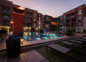 Thumbnail 17 of 84 - Twilight Pool at The Royale at CityPlace, Overland Park, KS, 66210