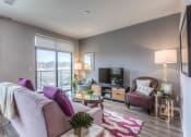 Thumbnail 62 of 84 - Living Room With TV at The Royale at CityPlace, Overland Park, Kansas