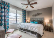 Thumbnail 53 of 84 - Bedroom With Ceiling Fan at The Royale at CityPlace, Overland Park, KS
