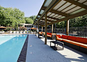 Thumbnail 18 of 24 - Poolside Lounge at 555 Mansell, Roswell, GA, 30076
