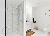 Thumbnail 45 of 50 - white bathroom area at 65 Bay Street, Jersey City, 07302