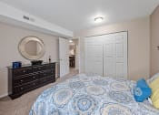 Thumbnail 11 of 27 - carpeted bedroom with large closet at burwick farms