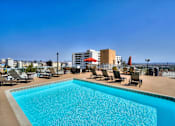 Thumbnail 36 of 59 - Turquoise Swimming Pool at La Vista Terrace, Hollywood, California