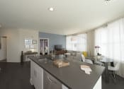 Thumbnail 22 of 26 - Kitchen island layout spacious apartment valley and bloom at Valley and Bloom, Montclair, NJ