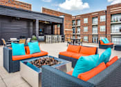 Thumbnail 17 of 26 - Rooftop Lounge with fire pit at Greenway at Fisher Park, Greensboro, North Carolina