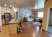 Thumbnail 2 of 34 - staged apartment, fargo apartment, light cabinets, light floors