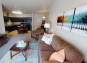 Thumbnail 3 of 26 - living room, furnished, couch at Stonebridge Villas Apartments, Minot, North Dakota