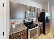 Thumbnail 9 of 40 - kitchen, brown cabinets, appliances