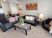 Thumbnail 2 of 40 - living room, couches, coffee table, moorhead apartment
