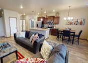Thumbnail 5 of 23 - living room, dining room, kitchen