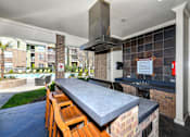 Thumbnail 28 of 41 - Outdoor Entertainment Space with Gas Grill and Bar Height Seating and Amble Counterspace at Alden Place at South Square Apartments, Durham, NC