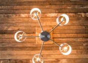 Thumbnail 11 of 25 - a clock hanging on a wooden wall