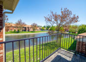 Thumbnail 28 of 35 - View of pond from apartment balcony at Bradford Run in Kokomo, IN