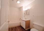 Thumbnail 21 of 35 - white bathroom with bathtub at Bradford Run in Kokomo, IN