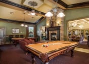 Thumbnail 11 of 30 - Billiards Table In Clubhouse at Dartmouth Tower at Shaw, Clovis, CA