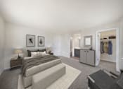 Thumbnail 13 of 35 - Bedroom with cozy bed at The Apartments at Owings Run, Owings Mills, MD, 21117