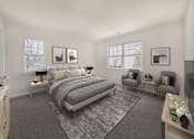 Thumbnail 14 of 35 - Bedroom with window at The Apartments at Owings Run, Owings Mills