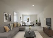 Thumbnail 5 of 35 - Living room with couch at The Apartments at Owings Run, Maryland, 21117