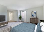 Thumbnail 20 of 27 - Bedroom With TV at The Apartments at Saddle Brooke, Cockeysville, MD